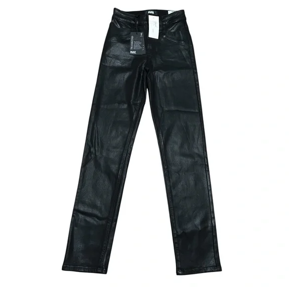 NWT$249 PAIGE Gemma Coated High Waist Cigarette Jeans SIZE 24